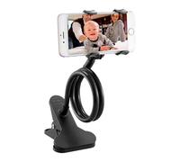 Soporte para teléfono de cama, abrazadera de escritorio ajustable para teléfono móvil, soporte de abrazadera de fácil ajuste, clip de teléfono celular para cocina, gimnasios, mesa, escenarios de uso