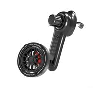 Soporte para teléfono de coche con base de brazo extendido y anillo de hierro magnético de rubidio para una fijación estable del teléfono y ángulos de visión ajustables en la ventilación de aire (tipo