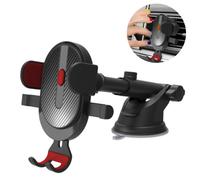 Soporte para teléfono de coche con estructura de gravedad mejorada para mayor estabilidad, se adapta a la ergonomía, para iPhone y Android, soporte
