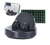 Soporte para teléfono de coche con matrícula de estacionamiento, giratorio de 360 grados, soporte para teléfono móvil, organizador automotriz para smartphone con placas de matrícula de estacionamiento