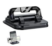 Soporte para teléfono de coche con ventosa fuerte, 2 en 1 con ángulos de visión ajustables para salpicadero con placa de número de contacto de emergencia oculta, soporte antideslizante para todos los