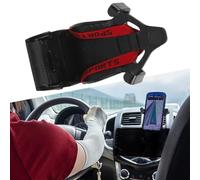 Soporte para teléfono de coche estilo de carreras que se monta en la salida de aire con mecanismo de abrazadera resistente y ajuste completo de 360 grados (amarillo)