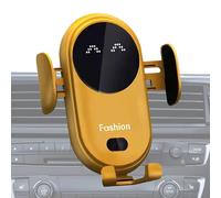 Soporte para teléfono de coche, soporte de teléfono con sujeción automática para coche, ajustable de 360 grados con protección de sobrecarga, cargador de teléfono móvil, soporte de teléfono celular