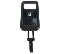 Soporte para teléfono de motocicleta, ABS negro, resistente al agua, a prueba de golpes, con rotación de 360° para GPS y smartphone en motocicletas (manillar)