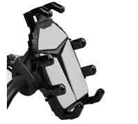 Soporte para teléfono de motocicleta para navegación, giratorio de 360 grados, antideslizante y a prueba de golpes, con operación manual, se adapta a la mayoría de motocicletas y vehículos eléctricos