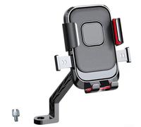 Soporte para teléfono de motocicleta robusto con mecanismo de bloqueo de un segundo diseñado para bicicletas y bicicletas eléctricas (D)