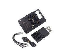 Soporte para teléfono de Motocicleta Soporte para Moto Navegador para USB Cargador Teléfono para BMW R 1200 RT 2006 2007 2008 2009(Wireless and USB 1)