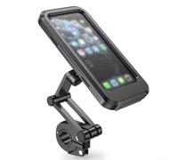 Soporte para teléfono de navegación para motocicleta con película PET para pantalla táctil, protección impermeable y fijación estable, adecuado para varias motocicletas y vehículos eléctricos (espejo