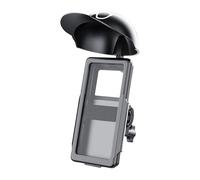 Soporte para teléfono de Scooter, soporte móvil mundial para bicicleta, soporte de teléfono ajustable con sombrero solar y asa antideslizante, para moto