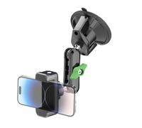 Soporte para teléfono de succión para coche, estructura flexible telescópica, resistente a los golpes, montaje estable, mecanismo de bloqueo fácil | soporte móvil, soporte de navegación GPS, soporte