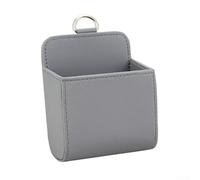 Soporte para teléfono de ventilación de coche, organizador de caja de almacenamiento de piel para decoración de interiores, fácil de instalar, quitar, beige, gris, marrón, negro (gris)