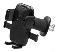 Soporte para teléfono de ventilación para teléfonos de 4.7 a 7.2 pulgadas con uso con una sola mano junta esférica integrada y brazos de sujeción acolchados de silicona (negro)