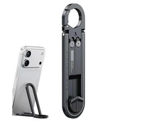 Soporte para teléfono de viaje, clip ajustable de liberación rápida para | Soporte para teléfono, soporte portátil para smartphone, soporte plegable compacto para escritorio para cocina en casa