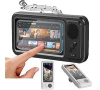 Soporte Para TeléFono Ducha Resistente Al Agua,Con Altavoz Bluetooth InaláMbrico,Funda Para TeléFono Ducha,BañO,Montaje En Pared Para Todos Los TeléFonos MóViles Hasta 7 Pulgadas,Regalos Para Hombres