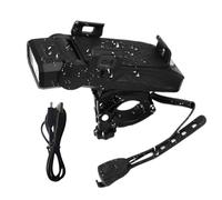 Soporte para Teléfono En Bicicleta - Impermeable Luz Delantera LED para Bicicleta con Soporte para Móvil Y Portabidón | Faro Delantero con Carga Directa USB para Ciclismo Y Actividades De Acampada E