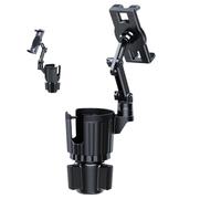 Soporte para Teléfono en Soporte de Vasos de Coche,Expansor Portavasos 2 En 1 con para Móvil | Base Ajustable para Teléfonos Y Botellas En Automóviles Y Camiones