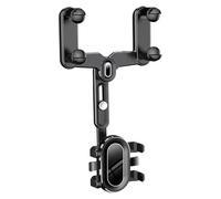 Soporte para teléfono espejo, soporte para teléfono del espejo retrovisor del coche - Soporte giratorio para teléfono de coche de 360°,Soporte para teléfono de coche antivibración para grabar videos