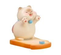 Soporte para teléfono, figura de gato, decoración de escritorio para el hogar, soporte para smartphone, para sala de estar, dormitorio, estudio en casa, bonito soporte con diseño estable, para