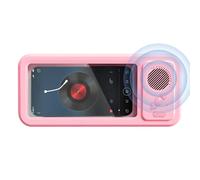 Soporte para teléfono impermeable para ducha - trípode giratorio de 360 grados con altavoz - Cubierta del teléfono de ducha,Para una mejor calidad de sonido Espejo de baño Bañera Pared Auto Dashboard
