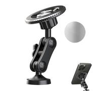 Soporte para teléfono magnético portátil - Soporte magnético para teléfono en ambos lados, soporte para teléfono móvil de gimnasio con imán potente, rotación de 360 grados, se puede fijar a hoy