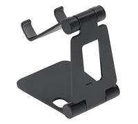 Soporte para Teléfono Móvil Ajustable 270° para Uso Cómodo en Exteriores y Oficinas, Gel de Sílice Ecológico y Material de Aluminio, 1 Unidad (S4 Negro)