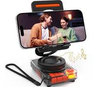 Soporte para teléfono móvil con altavoz Bluetooth inalámbrico, altavoz de escritorio portátil con sonido HD, ranura para tarjeta TF/microSD, compatible con iPhone/Galaxy, para el hogar y al aire libre