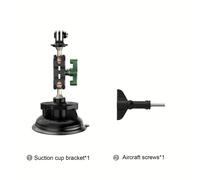 Soporte para teléfono móvil de coche con ventosa de aleación de aluminio y rosca de 1/4", compatible con GoPro Hero12/11/10/9, Insta360 y DJI Osmo