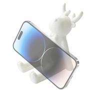 Soporte para Teléfono Móvil De Escritorio,Soporte De Escritorio En Forma De Ciervo - Figura Animal De Cerámica, Base para Dispositivos De Trabajadores y Estudiantes