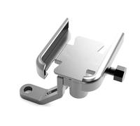 Soporte para Teléfono Móvil De Motocicleta, Navegador GPS, Espejo, Manillar, para Suzuki Burgman AN125 AN200 AN400 AN650(Plata,A)