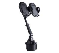 Soporte para teléfono móvil doble para coche, organizador ajustable para montaje de tazas, soporte para teléfono móvil, soporte universal para coche, compatible con smartphones, accesorios para