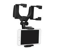 Soporte para Teléfono Móvil para Automóvil, Soporte para Teléfono con Espejo Retrovisor Ajustable Soporte para Espejo Retrovisor Universal para IPhone Samsung HTC GPS Smartphone