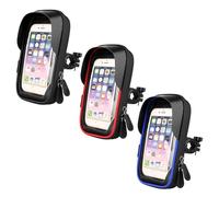 Soporte para teléfono móvil para bicicleta, giratorio 360 grados, resistente al agua, soporte de manillar ajustable, navegador de smartphone seguro y resistente a los golpes para motocicleta Electric