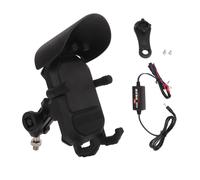 Soporte para teléfono móvil para bicicleta, montaje en potencia con bloqueo mecánico y antirrobo, soporte giratorio libre para manillar de