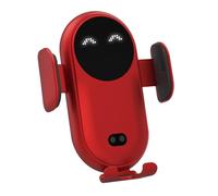 Soporte para teléfono móvil para coche con función de carga, cargador inalámbrico, estación de carga inductiva, bobina doble, rotación de 360°