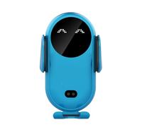 Soporte para teléfono móvil para coche con función de carga, cargador inalámbrico para coche, estación de carga inductiva para coche, cargador inalámbrico de doble bobina, giratorio 360°, soporte para