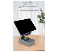 Soporte para teléfono móvil tres en uno con elevación y rotación, altavoz Bluetooth negro