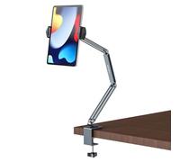 Soporte para teléfono para cama, resistente soporte para teléfono plegable, soporte de teléfono para cama, soporte de metal giratorio resistente para trabajo, estudio, mesitas de noche