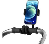 Soporte para Teléfono para Cochecito, Soportes Flexibles para Teléfono para Cochecito, con Agarre de Brazo Antideslizante,para Cochecito Escritorio Manillar(Negro)