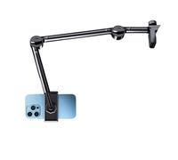 Soporte para teléfono y tableta, soporte de cama de aluminio con brazo largo, plegable, giratorio de 360 grados, para teléfono y tableta
