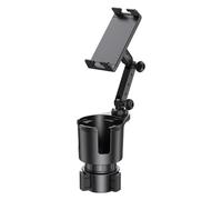 Soporte para teléfono y taza para automóvil Soporte para taza de brazo largo 2 en 1 Soporte para teléfono Soporte para botella de bebida Accesorios de rotación de 360 grados Soporte giratorio
