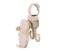 Soporte para teléfonos para cochecitos y más con función de rotación de 360 grados, 2 en 1, con doble gancho, accesorio para cochecito, abrazadera para teléfono