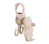 Soporte para teléfonos para cochecitos y más con función de rotación de 360 grados, 2 en 1, doble gancho