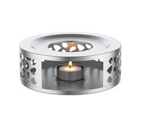 Soporte para Tetera 1 Juego de Tetera Acero Inoxidable, Soporte for Calentador Velas, Base Redonda, portavelas for café, Leche, Aceite, volcán Loco