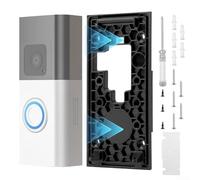 Soporte para timbre de puerta resistente a la intemperie sin taladrar para timbre Ring Video Doorbell versión 2020 con soporte de seguridad mejorado y métodos de instalación flexibles