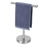 Soporte para Toallas de Mano con Base Pesada, toallero para encimera de baño, Acero Inoxidable SUS304, Cepillado Plateado