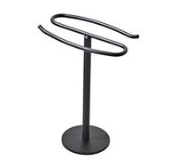 Soporte para Toallas de Mano Negro Mate, toallero Independiente, Soporte de Barra de Toalla de Acero Inoxidable SUS304, Barra de Torre para baño, Cocina, encimera de tocador