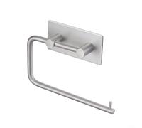 Soporte para toallas de papel con acabado de acero inoxidable para uso en cocina y baño (plateado corto)