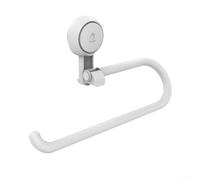 Soporte para toallas de papel con ventosa para cocina o baño, no requiere taladrar, almacenamiento funcional para toallas, papel de aluminio y rollos de plástico (1 paquete)