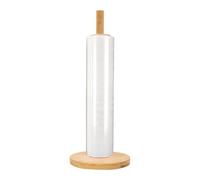 Soporte para toallas de papel de bambú - Natural Wood 28,5 x 11,5 cm or 28,5 x 14,5 cm 200 g - Countertop Roll Storage Rack For Kitchen Restaurant - Cling Wrap Saran Dispenser