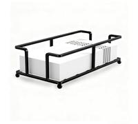 Soporte para toallas de papel de baño, bandeja para toallas de baño, servilleteros, toallas de invitados, soporte desechable para servilletas de baño, mesa de comedor (negro)